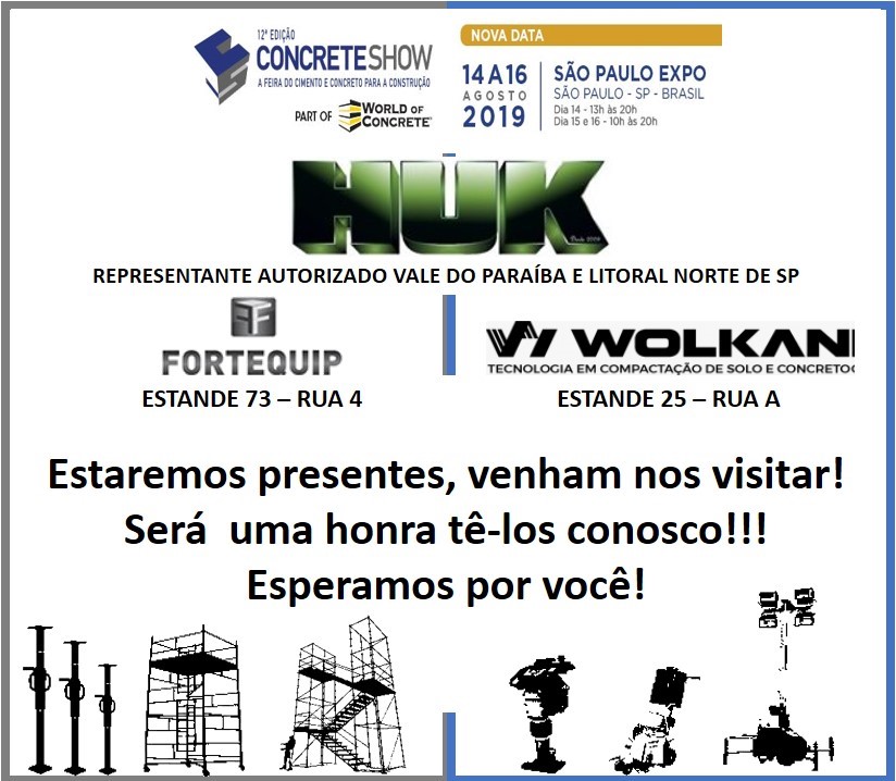 HUK LOCAÇÃO E VENDA CONCRETE SHOW 2019 CONVITE